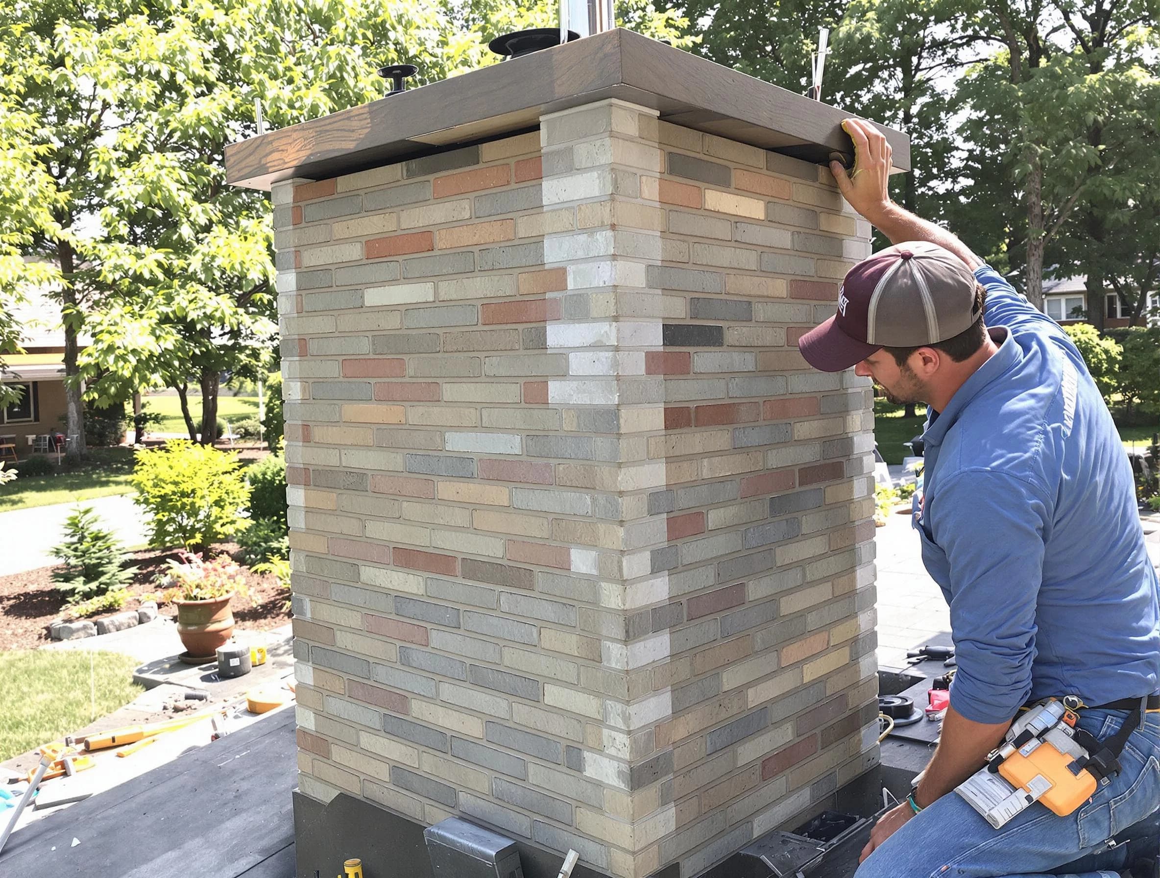 Gallatin Chimney Sweep completing a modern chimney remodel in Gallatin, TN
