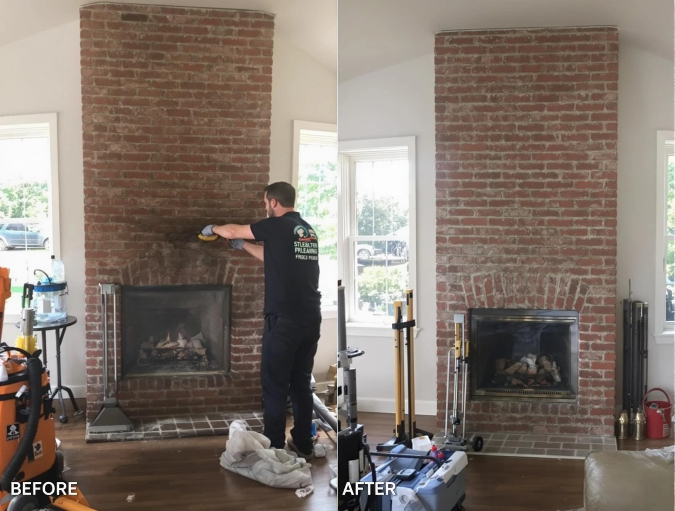 Finished chimney sweeping service by Gallatin Chimney Sweep in Gallatin, TN