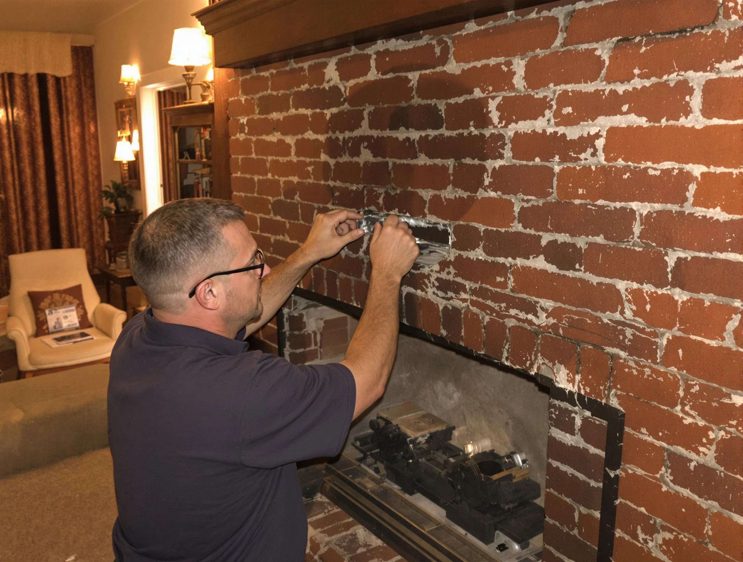 Gallatin Chimney Sweep expert fixing a fireplace in Gallatin, TN