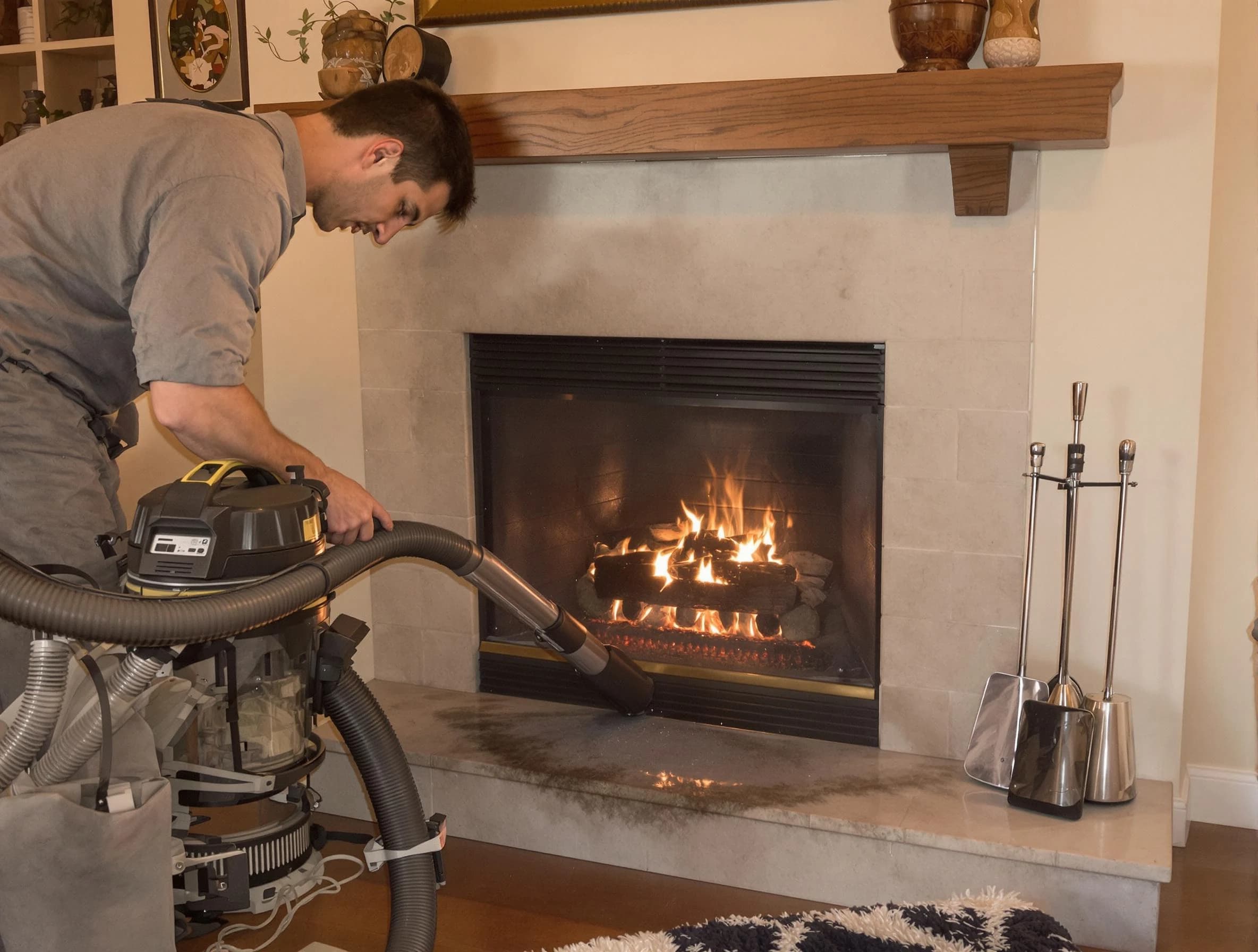 Routine fireplace upkeep by Gallatin Chimney Sweep in Gallatin, TN