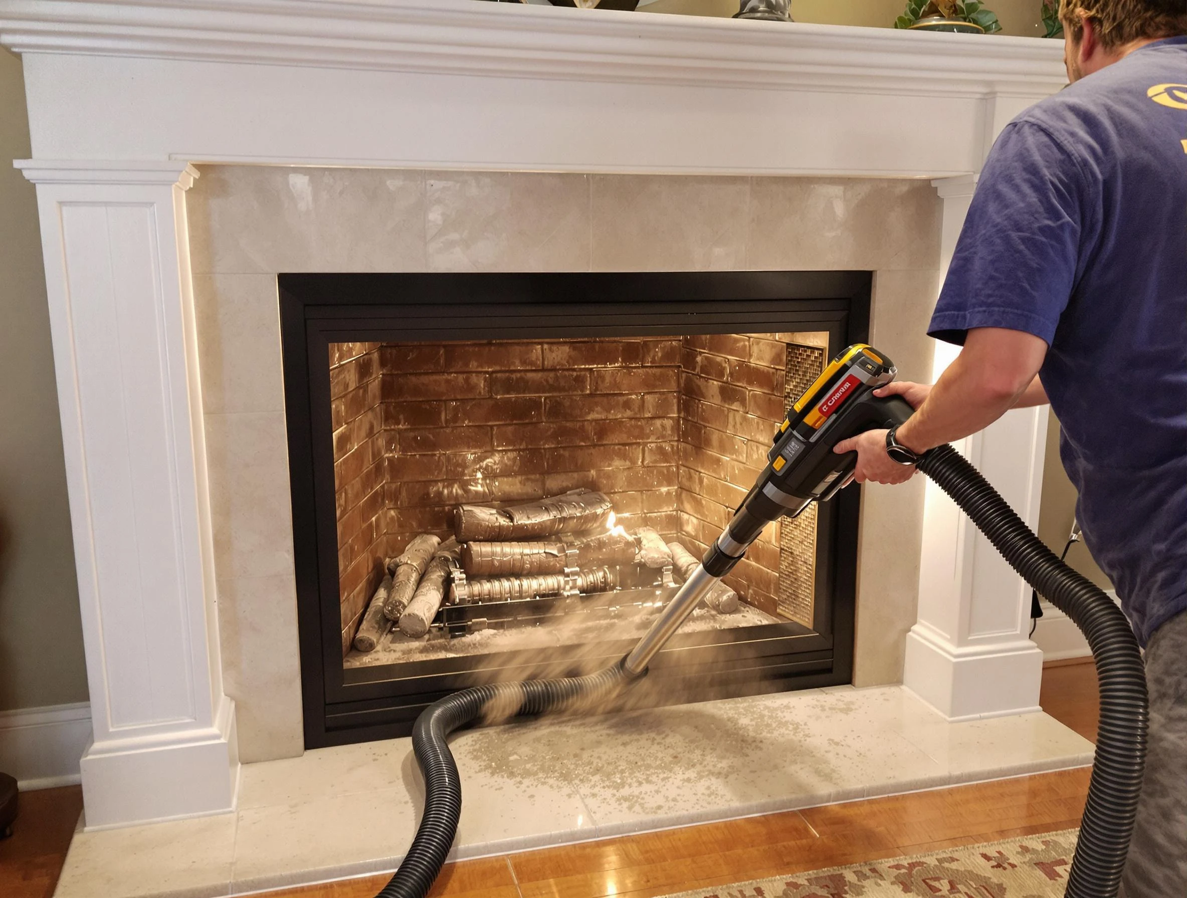Fireplace cleaning performed by Gallatin Chimney Sweep in Gallatin, TN